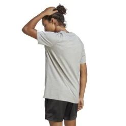 Adidas Essentials Single Jersey 3-Streifen T-Shirt 10680831 -Kleiderliebe Laden IC9337 5 APPAREL On Model Back View transparent