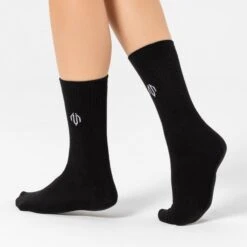 Morotai Socken 10670823 -Kleiderliebe Laden U 214S404 01RibbedLogoSocks Black 004